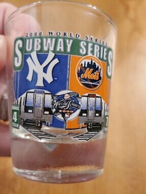 RARE 2000 MLB World Series NY Yankees vs Mets Collectible Shot Glass